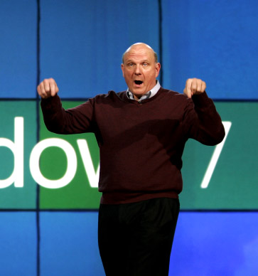 Finger runter...ähmm...Daumen hoch. Was will Ballmer uns damit sagen?